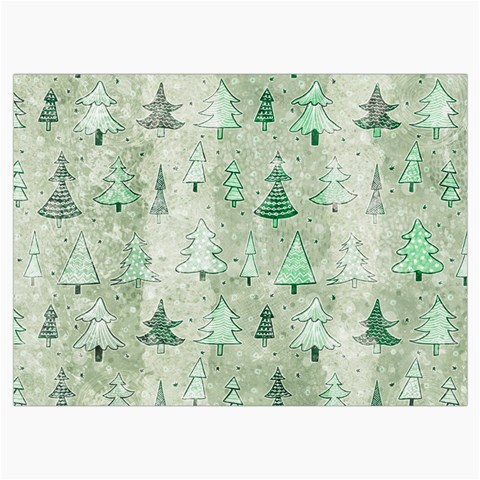 Green Christmas Trees, Cute, Doodle Roll Up Canvas Pencil Holder (M) from ArtsNow.com Front