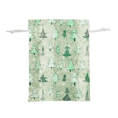 Green Christmas Trees, Cute, Doodle Lightweight Drawstring Pouch (S) from ArtsNow.com Front