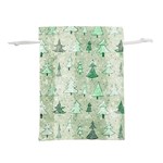 Green Christmas Trees, Cute, Doodle Lightweight Drawstring Pouch (S)