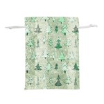 Green Christmas Trees, Cute, Doodle Lightweight Drawstring Pouch (L)