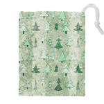 Green Christmas Trees, Cute, Doodle Drawstring Pouch (4XL)