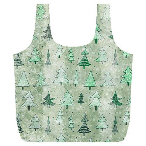 Green Christmas Trees, Cute, Doodle Full Print Recycle Bag (XXL) from ArtsNow.com Back