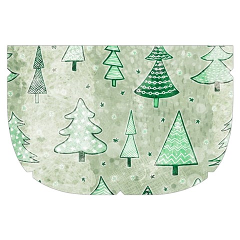 Green Christmas Trees, Cute, Doodle Make Up Case (Small) from ArtsNow.com Side Left