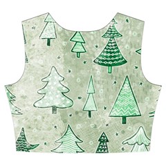 Green Christmas Trees, Cute, Doodle Women s Crop Top Pleated Skater Rave Skirt from ArtsNow.com Back