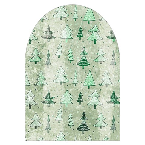 Green Christmas Trees, Cute, Doodle Microwave Oven Glove from ArtsNow.com Front