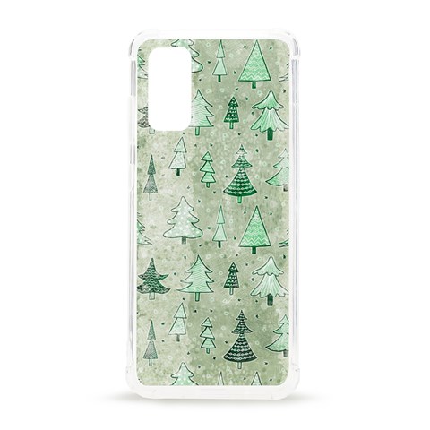 Green Christmas Trees, Cute, Doodle Samsung Galaxy S20 6.2 Inch TPU UV Case from ArtsNow.com Front