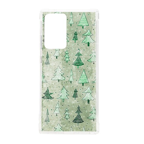 Green Christmas Trees, Cute, Doodle Samsung Galaxy Note 20 Ultra TPU UV Case from ArtsNow.com Front