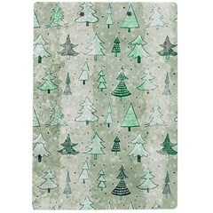 Green Christmas Trees, Cute, Doodle A4 Acrylic Clipboard from ArtsNow.com Back