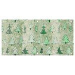 Green Christmas Trees, Cute, Doodle Banner and Sign 4  x 2 