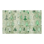 Green Christmas Trees, Cute, Doodle Banner and Sign 5  x 3 