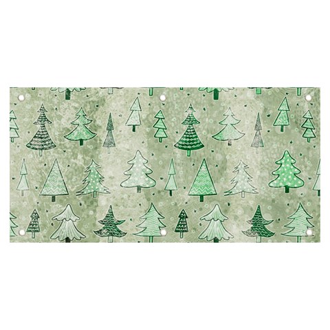 Green Christmas Trees, Cute, Doodle Banner and Sign 6  x 3  from ArtsNow.com Front