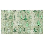 Green Christmas Trees, Cute, Doodle Banner and Sign 7  x 4 