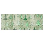 Green Christmas Trees, Cute, Doodle Banner and Sign 8  x 3 