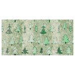 Green Christmas Trees, Cute, Doodle Banner and Sign 8  x 4 