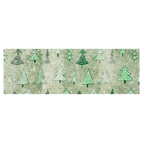 Green Christmas Trees, Cute, Doodle Banner and Sign 12  x 4  from ArtsNow.com Front