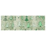 Green Christmas Trees, Cute, Doodle Banner and Sign 12  x 4 