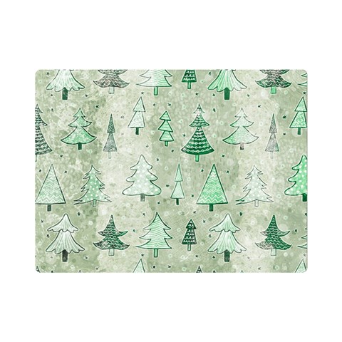 Green Christmas Trees, Cute, Doodle Premium Plush Fleece Blanket (Mini) from ArtsNow.com 35 x27  Blanket Front