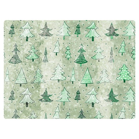 Green Christmas Trees, Cute, Doodle Premium Plush Fleece Blanket (Extra Small) from ArtsNow.com 40 x30  Blanket Front