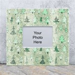 Green Christmas Trees, Cute, Doodle White Wall Photo Frame 5  x 7 