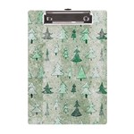 Green Christmas Trees, Cute, Doodle A5 Acrylic Clipboard