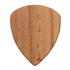 Green Christmas Trees, Cute, Doodle Wood Guitar Pick (Set of 10) from ArtsNow.com Front