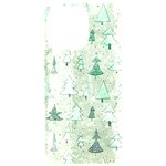 Green Christmas Trees, Cute, Doodle iPhone 15 Pro Max Black UV Print PC Hardshell Case