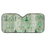 Green Christmas Trees, Cute, Doodle Car Windshield Sunshade