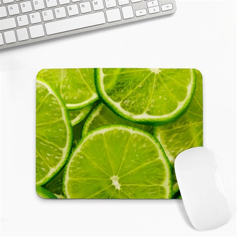 Lime Slices Close Up, Fresh, Fruit, Green Lemon Small Mousepad from ArtsNow.com Front