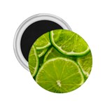 Lime Slices Close Up, Fresh, Fruit, Green Lemon 2.25  Magnets