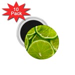 Lime Slices Close Up, Fresh, Fruit, Green Lemon 1.75  Magnets (10 pack) 