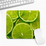 Lime Slices Close Up, Fresh, Fruit, Green Lemon Large Mousepad