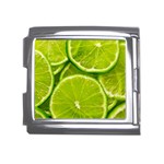 Lime Slices Close Up, Fresh, Fruit, Green Lemon Mega Link Italian Charm (18mm)