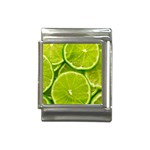 Lime Slices Close Up, Fresh, Fruit, Green Lemon Italian Charm (13mm)