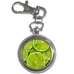 Lime Slices Close Up, Fresh, Fruit, Green Lemon Key Chain Watches