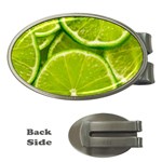 Lime Slices Close Up, Fresh, Fruit, Green Lemon Money Clips (Oval) 