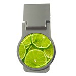 Lime Slices Close Up, Fresh, Fruit, Green Lemon Money Clips (Round) 