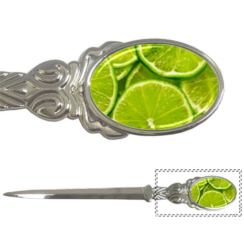 Lime Slices Close Up, Fresh, Fruit, Green Lemon Letter Opener from ArtsNow.com Front