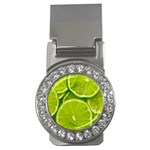 Lime Slices Close Up, Fresh, Fruit, Green Lemon Money Clips (CZ) 