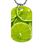 Lime Slices Close Up, Fresh, Fruit, Green Lemon Dog Tag (One Side)