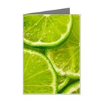 Lime Slices Close Up, Fresh, Fruit, Green Lemon Mini Greeting Card