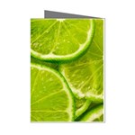 Lime Slices Close Up, Fresh, Fruit, Green Lemon Mini Greeting Cards (Pkg of 8)