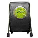 Lime Slices Close Up, Fresh, Fruit, Green Lemon Pen Holder Desk Clock