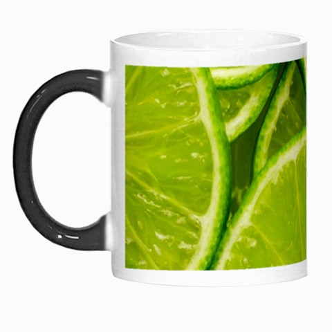 Lime Slices Close Up, Fresh, Fruit, Green Lemon Morph Mug from ArtsNow.com Left