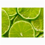 Lime Slices Close Up, Fresh, Fruit, Green Lemon Large Glasses Cloth