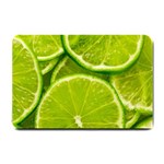 Lime Slices Close Up, Fresh, Fruit, Green Lemon Small Doormat