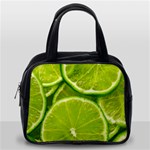 Lime Slices Close Up, Fresh, Fruit, Green Lemon Classic Handbag (One Side)