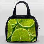 Lime Slices Close Up, Fresh, Fruit, Green Lemon Classic Handbag (Two Sides)