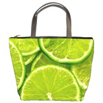 Lime Slices Close Up, Fresh, Fruit, Green Lemon Bucket Bag