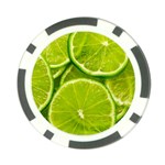 Lime Slices Close Up, Fresh, Fruit, Green Lemon Poker Chip Card Guard (10 pack)