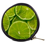 Lime Slices Close Up, Fresh, Fruit, Green Lemon Mini Makeup Bag